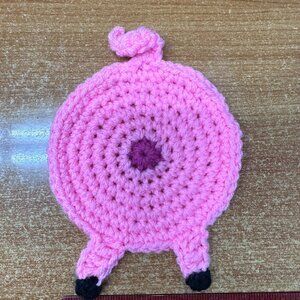 Handmade Coaster Set of 4 Pig NEW